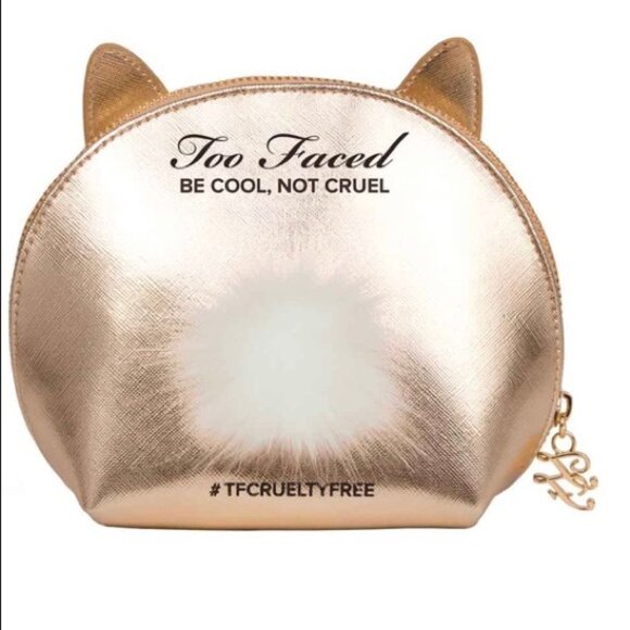 Too Faced Bunny Cosmetics Bag in Gold - Picture 2 of 6